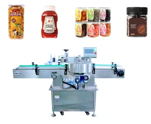 Beste Prijs Automatische Paging Labeller Desktop Label Applicator Machine Etiketteermachine Voor Ronde Fles/Pot/Buis/Kan