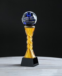 Trofei di Alta Gamma Moderni e Tradizionali in Cristallo Traslucido Smaltato Lucidato con Serigrafia - Edizione Speciale <span class=keywords><strong>Champions</strong></span> <span class=keywords><strong>League</strong></span> - Offerta Imperdibile - Product Image 1