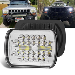 Jeep 7x6 Inch Square <b>Led</b> <b>Headlight</b> 20000 Lm 6000K 12V For Retrofit Upgrade Universal Fitment - Product Image 5
