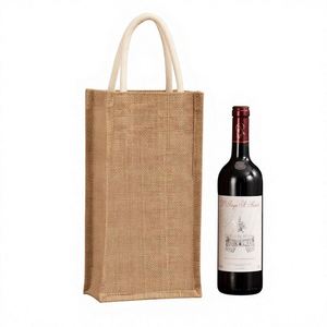 Eco-Friendly Jute Handbag Shoulder Strap Premium <b>Foldable</b> Waterproof Heat Transfer Beach Wine <b>Bag</b> Women - Product Image 3
