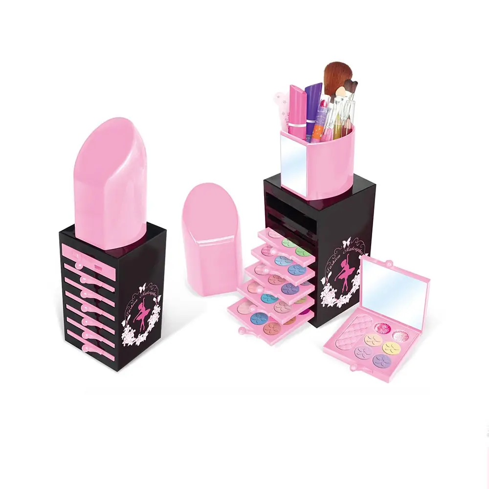 Luxus Mädchen so tun, als würden Sie echte Make-up-Kits spielen. Ungiftiges Beauty-Set Variety Lipstick Make-up-Spielzeug für Kinder