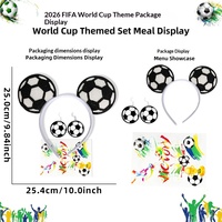 Set de Regalo con Temática de la Copa Mundial de Fútbol 2026, Diadema, Pegatinas, Artículos para Animar en Fiestas Deportivas, Pegatinas Decorativas para Carnaval