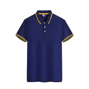 custom skin-friendly Factory supply navy casual polo t-shirt for men custom logo polo shirts