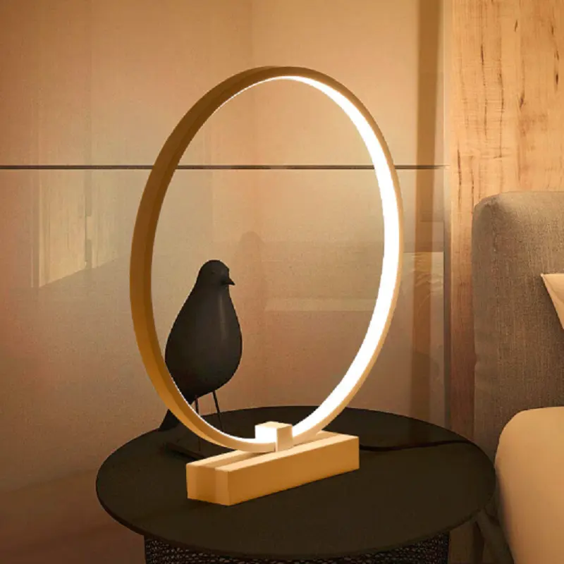 Moderne minimalist ische runde Tisch lampe