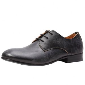 Leisure Business 2025 New Model Best-selling Handmade Round Toe Men's Dress <b>Shoes</b> <b>Height</b> <b>Increasing</b> Autumn - Product Image 2
