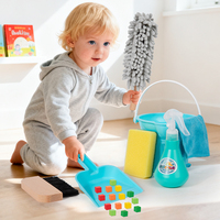 Ensemble de nettoyage pour maison de jeu pour enfants, garçons et filles imitent les compétences de la vie quotidienne, jouet de nettoyage interactif