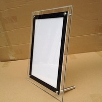 Boîte à lumière murale en cristal acrylique de 11mm d'épaisseur, cadres photo suspendus