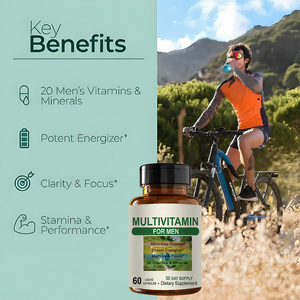 วิตามินรวมสำหรับผู้ชาย เมทิลเลต วิตามินเพิ่มพลังงาน เสริมสร้างภูมิคุ้มกัน สุขภาพผู้ชาย วิตามินรวมพรีเมียมประจำวัน แร่ธาตุเสริม อาหารเสริมแบบแคปซูล - Product Image 3