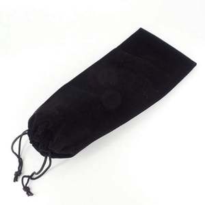 Pochette à bijoux en velours noir faite à la main avec cordon de serrage, sac cadeau - Product Image 2