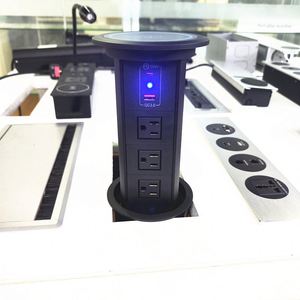 Prise de courant américaine 100mm <span class=keywords><strong>plan</strong></span> de <span class=keywords><strong>travail</strong></span> de <span class=keywords><strong>cuisine</strong></span> motorisé prise de tour de levage électrique avec prise de charge sans fil USBA 20W USB-C haut - Product Image 5