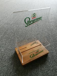 <strong>Acrylic</strong> Table Tent <strong>Stand</strong> with Wood Bamboo Base <strong>Menu</strong> Holder - Product Image 4