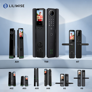 Serrure de porte intelligente numérique avec caméra, reconnaissance faciale, écran WIFI, biométrie électronique automatique par empreinte digitale Liliwise - Product Image 1