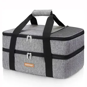 Túi Tote Đựng Đồ Ăn Trưa Túi Đựng Thịt Hầm Cách Nhiệt Hai Tầng Túi Đựng Thức Ăn Nóng Hoặc Lạnh Túi Giữ Lạnh Túi Tote Đựng Đồ Ăn Trưa - Product Image 1