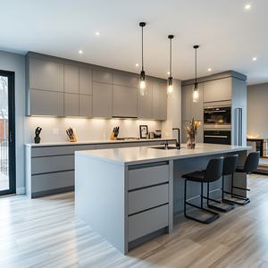 2025 nóng bán tùy chỉnh tủ đồ nội thất nhà bếp thiết kế hiện đại tủ bếp sơn mài Modular tủ bếp - Product Image 5