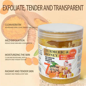 Private Label Natürliches Bio-Aufhellendes Körperpeeling, Exfolierend, Bleichend, Entfernt Dunkle Flecken, Kurkuma-Peeling für Gesicht und Körper - Product Image 4