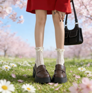 Mocasines versátiles de tacón grueso para otoño y verano - Product Image 4
