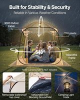 Tente de sport Pop Sports en PVC transparent, imperméable, dôme igloo pour jardin, tente de camping pour 3-4 personnes, ouverture automatique rapide