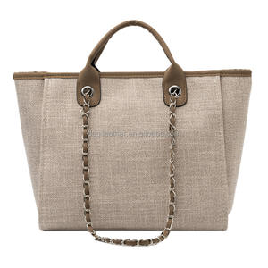Bolso Tote Casual de Mujer de PU Impermeable de Alta Calidad con Cierre de Cremallera y Decoración de Cadenas - Product Image 3