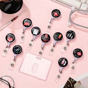 Porta-credenciales retráctil de alta calidad para enfermeras, con clip para tarjeta de identificación médica y cordón retráctil, fácil de usar. - Product Image 2