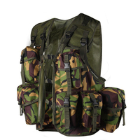 Veste tactique unisexe en polyester avec poche d'hydratation, camouflage d'assaut, chasse, contrôle de la température, équipement tactique, fermeture éclair à loquet