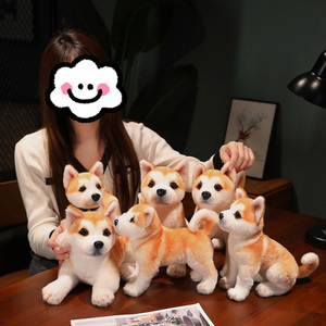 Vente chaude Mignon Chiot Doux En Peluche Jouet Simulation Mignon <span class=keywords><strong>Akita</strong></span> Rovina Animal Chien Poupée En Peluche Réalité Rempli Chien Jouet - Product Image 2