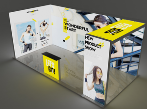 Tin tưởng 10ft x 10FT 10cm độ dày 4-5m Chiều cao thiết kế chuyên nghiệp dễ dàng lắp ráp hấp dẫn sáng Hộp đèn triển lãm thương mại hiển thị - Product Image 3