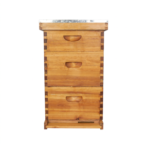 Nuevo Kit de Inicio para Apicultura MengerBee: Colmena Langstroth de 3 Capas y 10 Cuadros, Revestida con Cera de Abeja, de Abeto Chino, con Cuadros y 1 Año de Garantía - Product Image 1