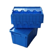 Boîte de rangement pour documents avec couvercle attaché, fermeture sécurisée, protection de la vie privée, anti-poussière, résistante à l'humidité, caisse en plastique pour la logistique