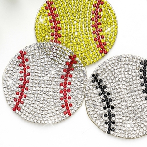 Parches de Diamantes de Imitación de 5CM al por Mayor para Camisetas Deportivas, Apliques de Cristal Termoadhesivos, Parches de Voleibol - Product Image 1