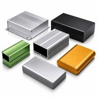 Boîtier en aluminium extrudé, dissipateur thermique anodisé sur mesure, boîtier CNC pour amplificateur électronique, petite boîte de projet en aluminium