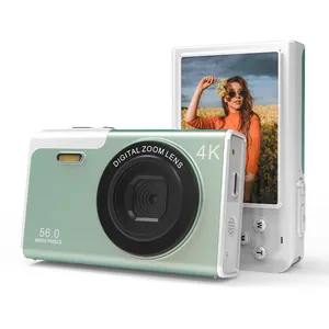 Mini filmadora digital OEM FHD 18X, câmera de presente para estudantes, câmera digital 4K colorida, registo de vida escolar