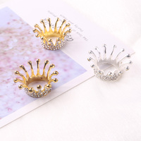 Support de brosse à ongles mini couronne TSZS en promotion avec strass, support d'outils pour stylo de nail art or et argent