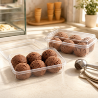 Boîte alimentaire rectangulaire en plastique jetable personnalisée avec couvercle pour le stockage des aliments de pique-nique