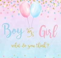 150Cm * 100Cm Biru Pink Gradien Anak Laki-laki atau Perempuan Jenis Kelamin Menunjukkan Latar Belakang untuk Bayi Jenis Kelamin Mengungkapkan Dekorasi Latar Belakang