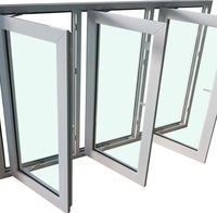 Fenêtres à battants de haute qualité, vente chaude, profil UPVC/PVC, double vitrage clair trempé