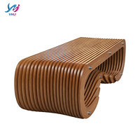 Banc d'attente extérieur commercial moderne en bois massif, durable et écologique, pour parc, jardin, patio, centre commercial, hôtel, salon