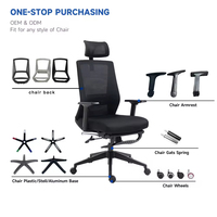 Pièces de dossier en plastique pour chaise d'ordinateur, directement de l'usine, accessoires de mobilier de bureau haut de gamme