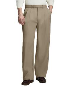 Pantalons habillés décontractés pour hommes, style <span class=keywords><strong>Old</strong></span> Money, plissés, larges, vintage, coupe décontractée, pantalons de travail, pantalons de bureau - Product Image 4
