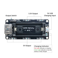 Module de chargeur de batterie de banque d'alimentation Micro USB 16340, double sortie 3.3v 5v, support de batterie rechargeable, carte de charge de batterie au lithium