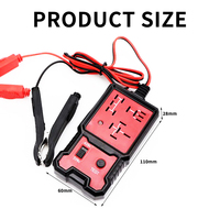 Probador de Relés Automotrices de 12V, Analizador de Circuitos de 4/5 Pines, Probador de Batería y Lector de Códigos, Herramienta de Diagnóstico Inalámbrica para Automóviles con Pantalla LED
