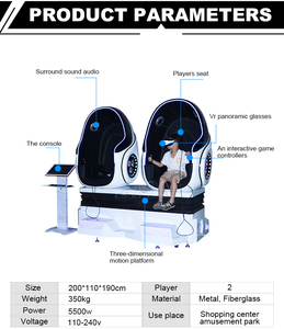 Máquina de Realidad Virtual 9D en Oferta, Gafas 3D, Simulador de Cine 9D, Equipo de Juegos de Realidad Virtual, Silla <span class=keywords><strong>VR</strong></span> en Forma de Huevo en Venta - Product Image 6