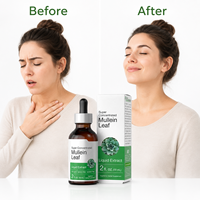 Extrait Liquide Super Concentré de Feuilles de Molène Sans Alcool Gouttes Herbales pour le Soutien de la Santé Respiratoire et Pulmonaire