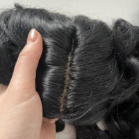 LONGFOR High Quality 16-Inch European Remy Hair Women's Toupee Silk Topper with Fish Nets Women's Topper Hot Supplier Wholesale