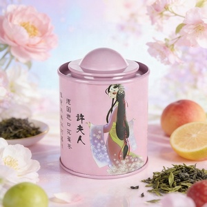 Barattoli di <span class=keywords><strong>Latta</strong></span> Vuoti Rotondi da 200g per Tè, Personalizzabili con Stampa, Confezione per Tè ai Fiori e Frutta, Mini <span class=keywords><strong>Scatola</strong></span> di <span class=keywords><strong>Latta</strong></span> Portatile per Tè alle Erbe - Product Image 2