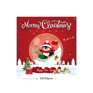 Servilletas de Papel Navideñas New Leap con Diseño de Pingüino Rojo y Globo de Nieve, Decoración Desechable para Fiestas - Product Image 4