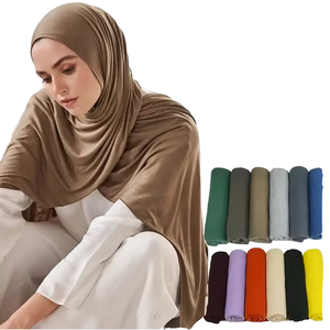 Hijab en jersey extensible uni, respirant, personnalisé, léger, polyvalent, toutes saisons, foulard, couvre-chef - Product Image 1