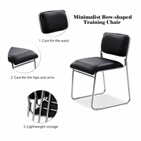 Chaise Visiteur en Cuir Pratique, Prix d'Usine, Multifonction, Facile à Nettoyer et Gain de Place pour Salle d'Attente