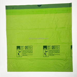 Rollo de bolsas de basura con cordón PBAT degradable compostable respetuoso con el medio ambiente, basura de cocina biodegradable resistente de 13 galones <span class=keywords><strong>ORIZON</strong></span> - Product Image 4