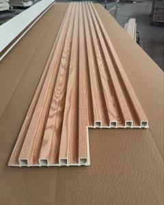 Panel de Pared WPC con Aspecto de <span class=keywords><strong>Madera</strong></span> Moderna, Revestimiento Ecológico Acanalado para Interiores, Decoración del Hogar y Apartamentos - Product Image 1