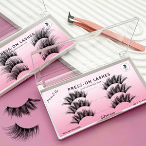 Ciglia autoadesive in fibra vegetale PBT 5-10 giorni di stampa su ciglia Non tossiche Pre-incollate a mezza fascia senza ciglia incollate - Product Image 2